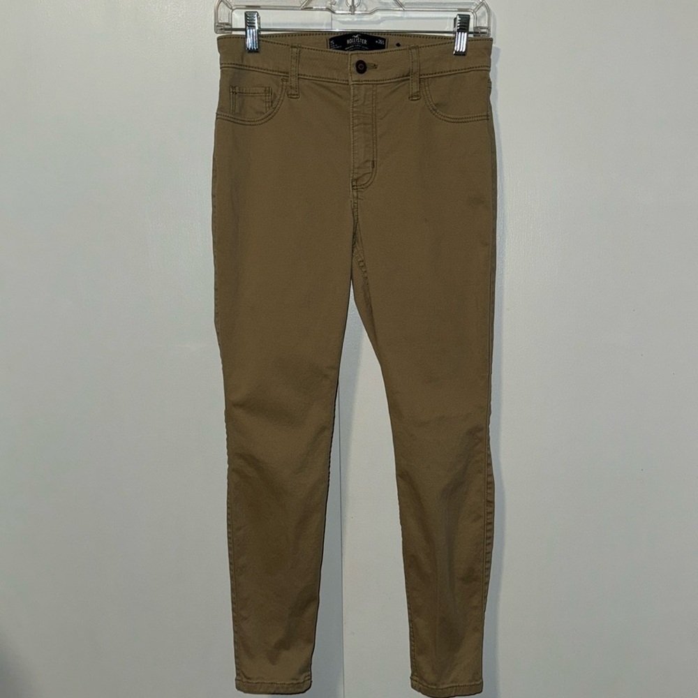 Hollister High Rise Jeans Super Skinny Stretch Khaki Tan Women’s 2 Short 2S